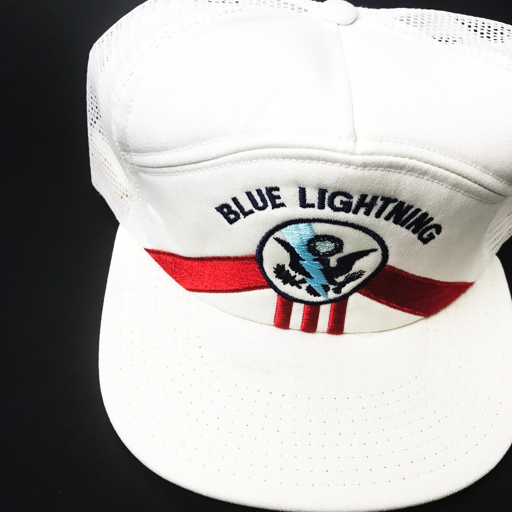 VTG BLUE LIGHTNING COAST GUARD TRUCKER HAT H32